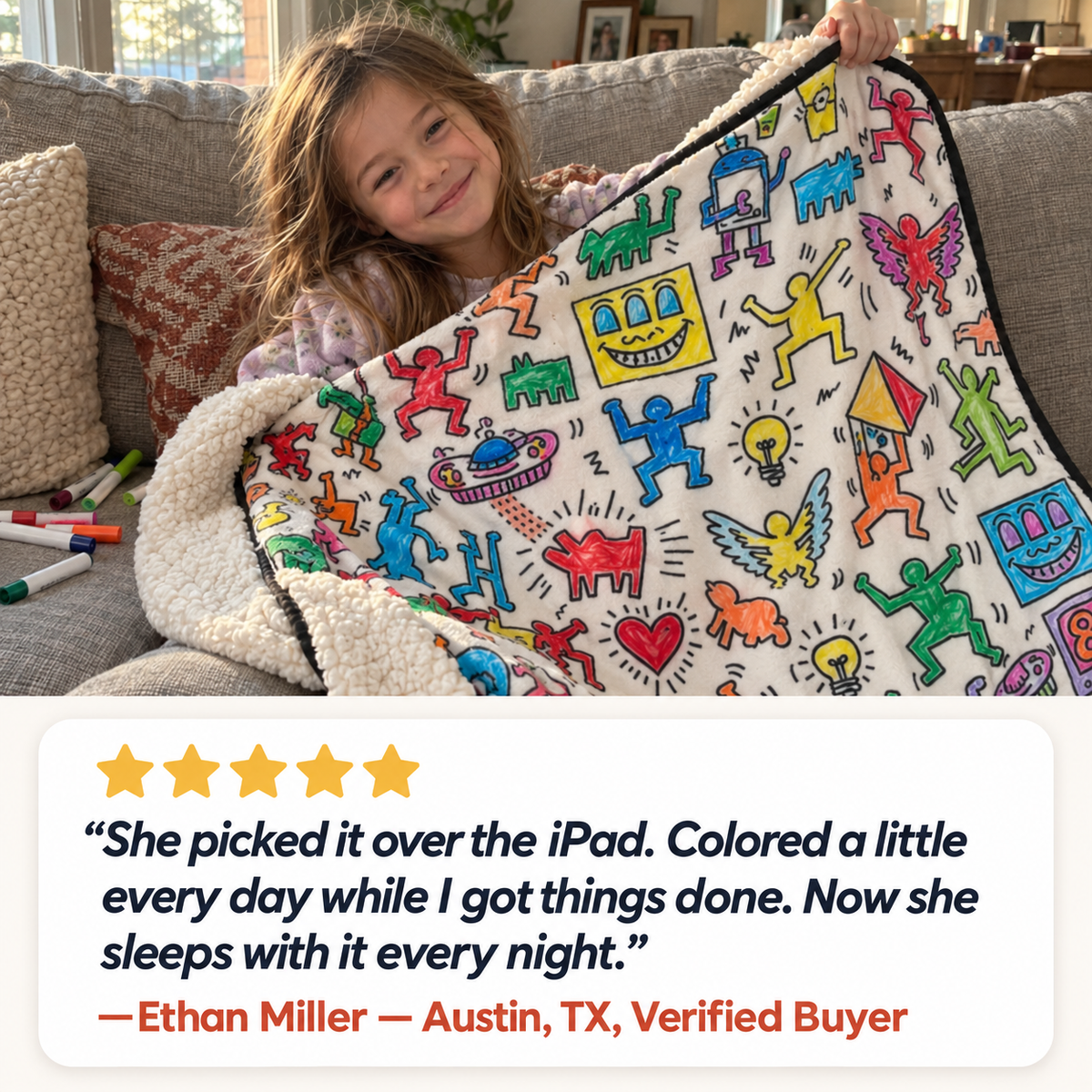 Color & Cuddle Blanket