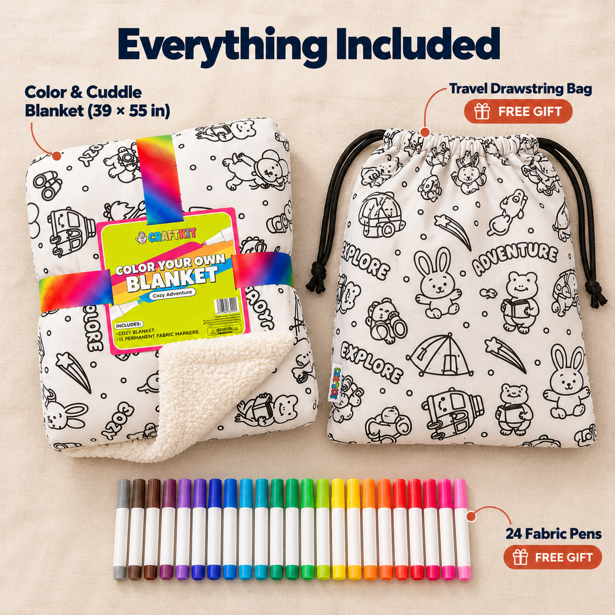 Color & Cuddle Blanket